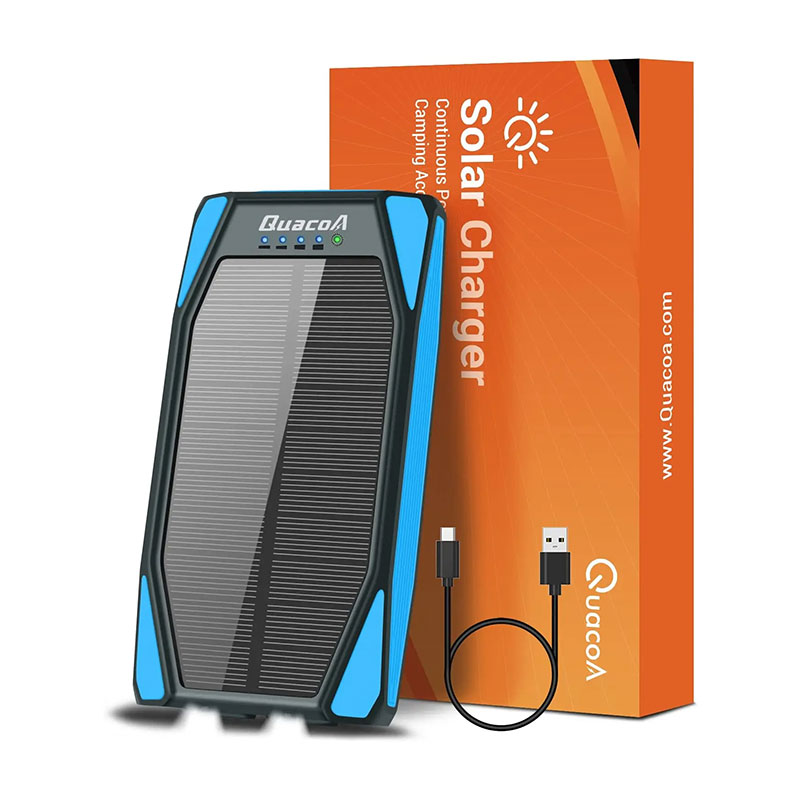 Mini porta-chaves de banco de energia solar 20000mAh