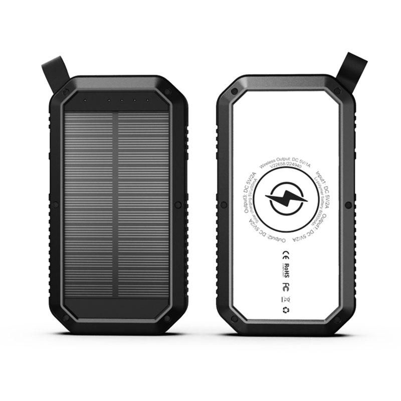 Banco de energia solar 20000mAh à prova d'água